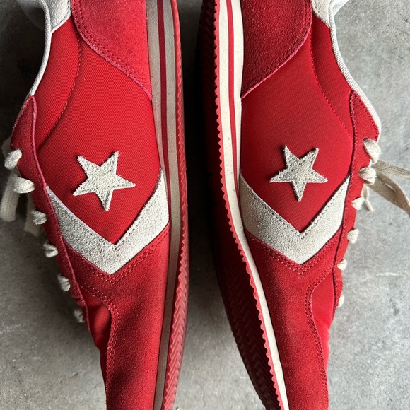 CONVERSE rare red retro lace up sneaker mens 10 - Picture 8 of 12